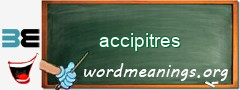 WordMeaning blackboard for accipitres